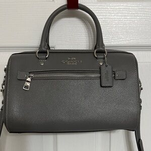 Coach Charcoal Gray Rowan Satchel